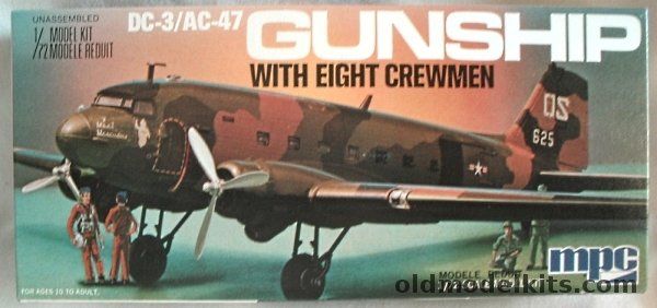 MPC 1/72 AC-47 Gunship 'Mac's Maruaders' with 8 Crewmen - (ex-Airfix) - (DC-3), 2-0204 plastic model kit